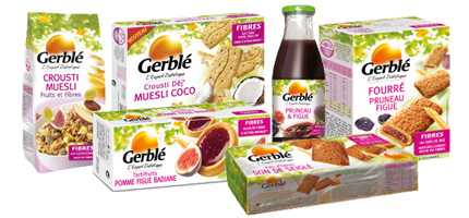 Les produits Gerblé via gerble.fr